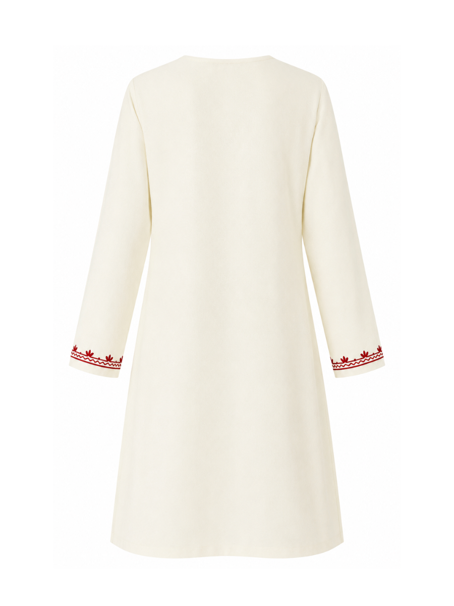 Noor : Aari embroidery summer kurti | Light Gray